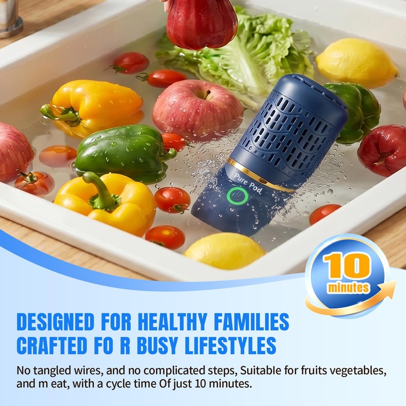 Wireless Produce Purifier - Capsule Fruit&Veggie Cleaner