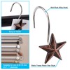 AGPtek Star Shower Curtain Hooks, 12PCS Anti Rust Decorative Resin