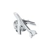 zalati Brooch Badge Pin Aeroplane Fighter Model Jet Plane Style