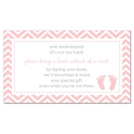 MyExpression.com 48 Pink Baby Feet Footprint Bring A Book Cards