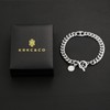 KRKC & CO Men's Bracelet, Curb Chain, Mantel Bracelet, Width