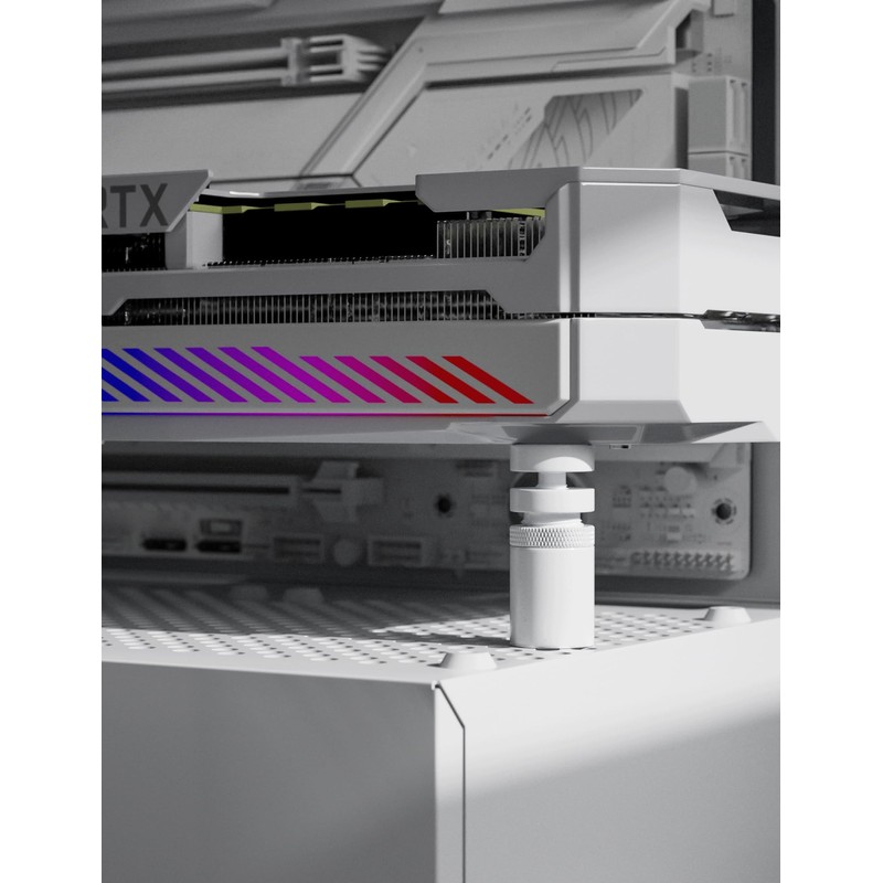 upHere GPU Support Bracket White, Adjustable Height Graphics Card Support