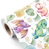 WRAPAHOLIC Dinosaur Baby Shower Wrapping Paper - Mini Roll -