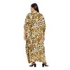 Oussum Gypsie Blu Women's Leopard Print Kaftan Plus Size Kimono