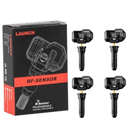 LAUNCH LTR-03 TPMS Sensors,Tire Pressure Monitor System RF Dual Frequency(315MHZ+433MHZ), TPMS Programming Relearn Tool for CRT5011E/5011 V2, Rubber Valve (4 Pack)