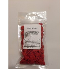 Valentine Jumbo Red Heart Shaped Sprinkles (2.6 ounces)