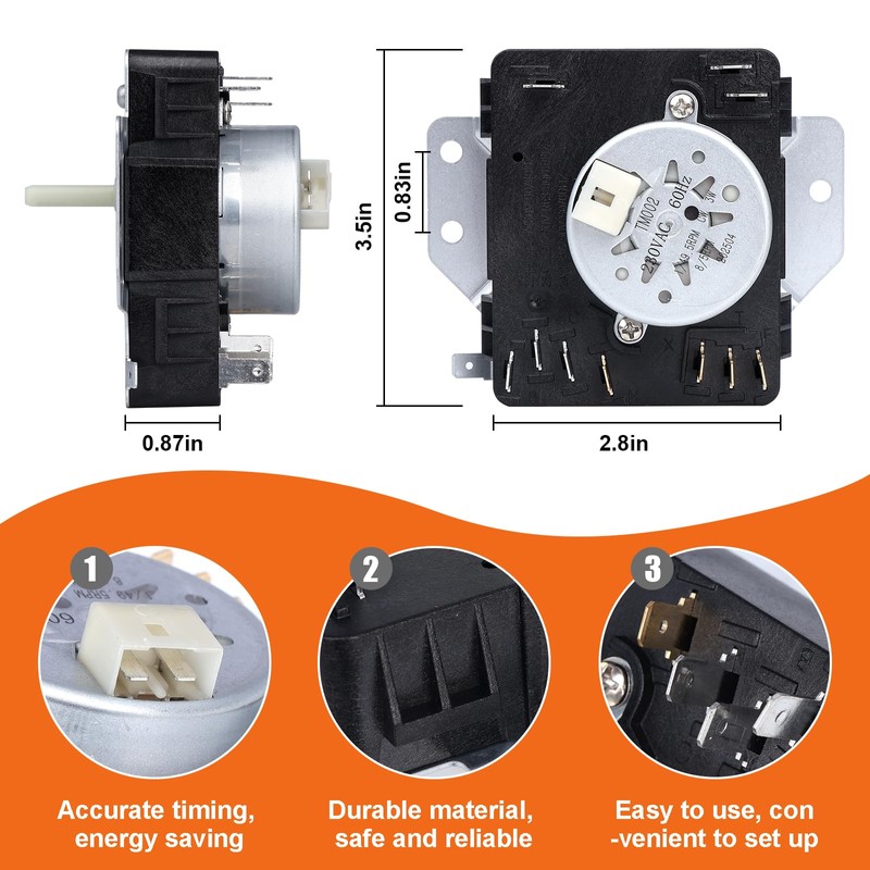 Looptek W10185982 Dryer Timer Replacement Fit for Whirlpool, Maytag, Amana,