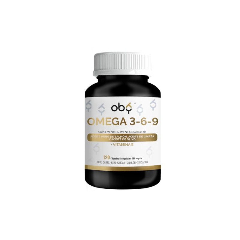 OBY Omega 3 Vitamina E, Omega 6 y Omega 9.