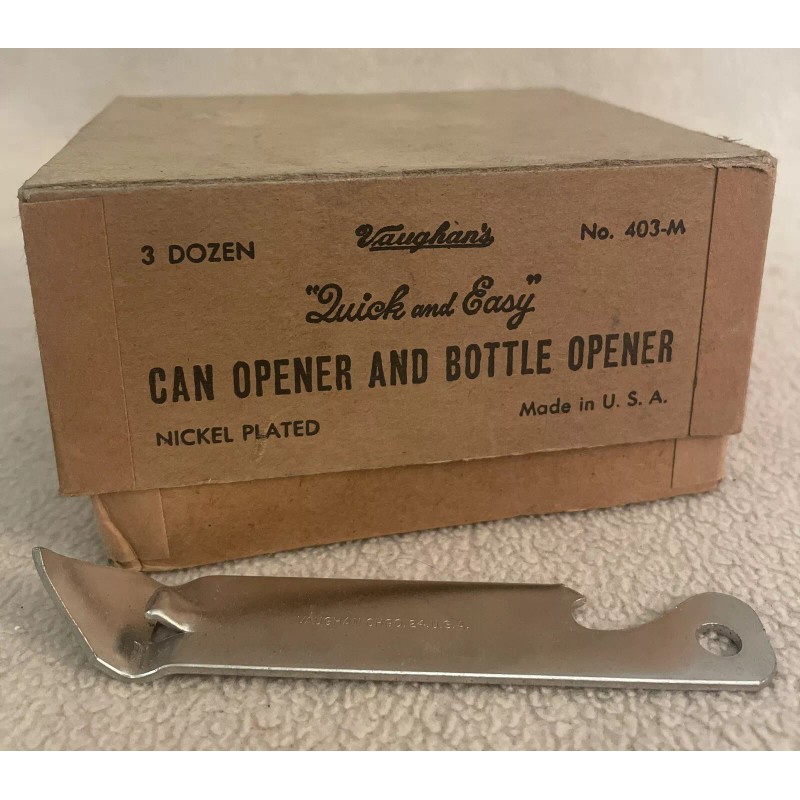 Vaughn NOS Vintage Quick and Easy Can & Bottle Opener