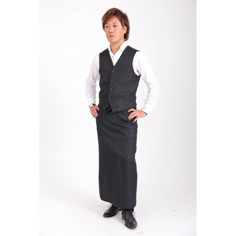 Esis Original Long Sommelier Apron, Black, Commercial Use, Restaurant