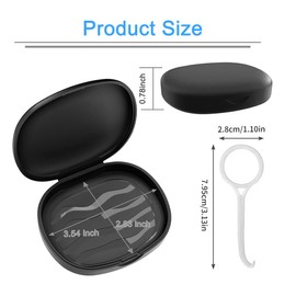 OUDQFCJ 1 x Braces Box / Rail Box (Also for Bite Splint, Grinding Splint) (Black)