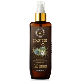 Wow Skin Science Castor Oil 3.38 oz, Cold Pressed For Hair, Nails, Eyebrow, and Eyelash Growth For Women and Men