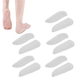 Inserciones de Cuña de Talón, 5 Pares / Juego Inserciones de Almohadillas de Talón para Zapatos, Plantillas de Silicona de Cuña de Talón Medial Y Lateral, Copas Protectoras de Gel Ortopédico O Correct