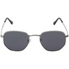 30561 Unisex Sun Glasses Square Pilot Shape Metal Frame, black-anthracite