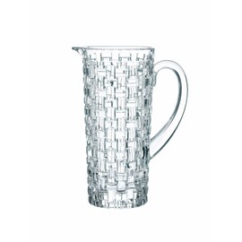 Nachtmann Bossa Nova Pitcher, 40-Ounce Clear Water Carafe with Handle, Made of Crystal Glass, for Soft Drinks, Lemonade or Cocktails, Dishwasher Safe
