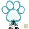 Rustic Wooden Dog Leash Holder Wall Decoration, Cute 3D Puppy
