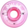 Atom Skates Quad Roller Wheels/Outdoor/Hardness 78A / 62x33 Soft Pink
