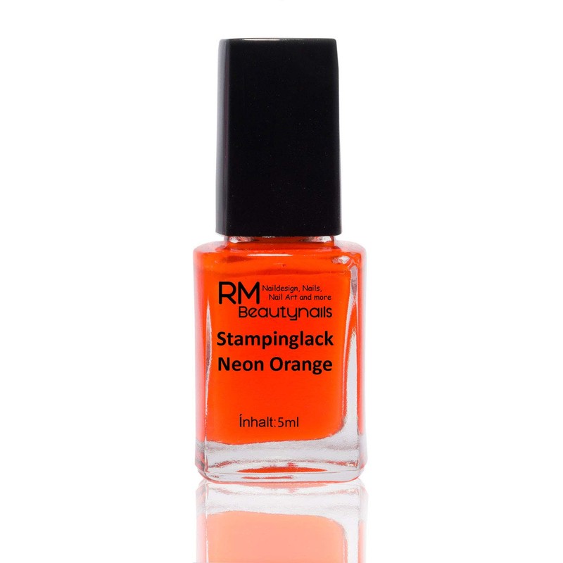 Stamping Nail Polish Neon Set Red Yellow Green Pink Purple
