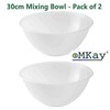 eMKay® Set of 2 Clear Plastic Mixing Bowls - 30cm