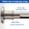 BRIOFOX Industrial Shower Curtain Rod - Spring Tension Shower Rod