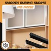 Landical 2 Sets Plastic Sliding Door Track Set for Cabinet