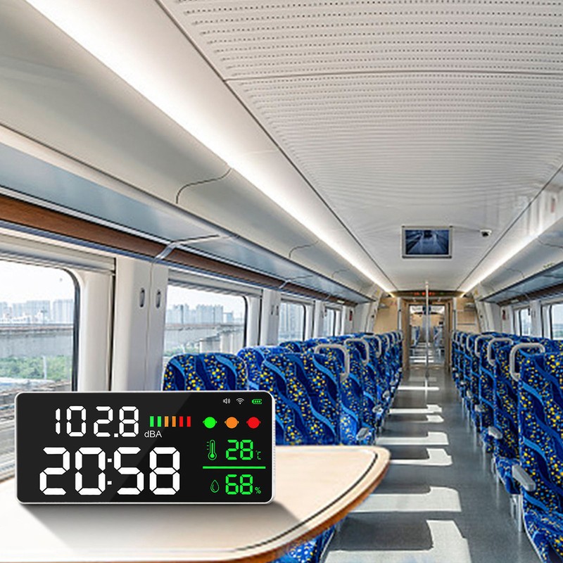 11in Large Screen Decibel Meter WIFI LED Display Temperature Humidity