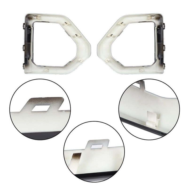 WFLNHB 2Pcs Front Bumper Fog Light Outer Bezel Replacement for