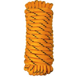 Diamond Braided Polypropylene Rope Nylon Rope Mix Thick Heavy Duty Ropes 1/2 Inch 50ftColor: 1/2''100ft orange