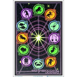 Signs of The Zodiac - Blacklight Poster - Flocked - 23" x 35"