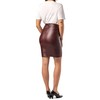 Women's Knee-Length Leather Look Skirt, Wet Look Stretch Skirt -