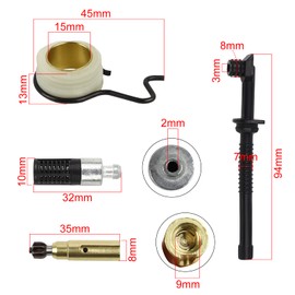 FLYPIG Fuel Line & Filter Worm Gear Oil Pump Filter Line for Stihl Chainsaw MS180 MS170 018 017 Replacement Spare Parts oil pump + oil filter + oil line hose tube + worm gear spring