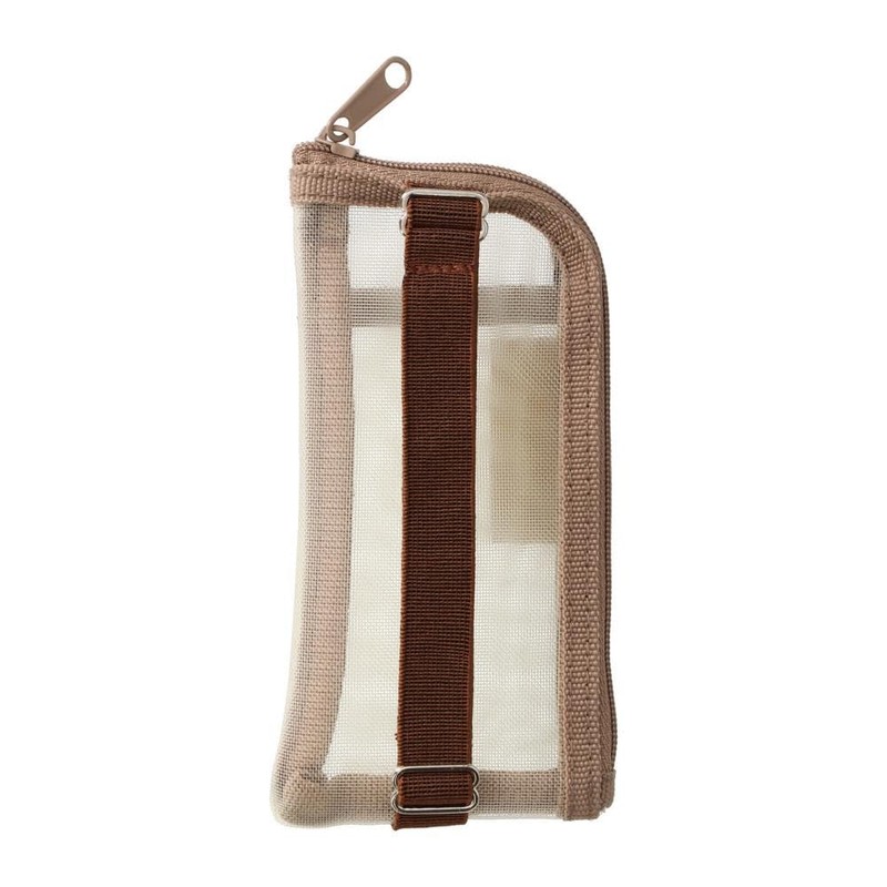 DA-PO02-PK Notebook Deco Marks Pink Mesh Pouch with Band