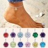 Wellike Silver Ankle Bracelets For Women Waterproof March Birthstone Anklets