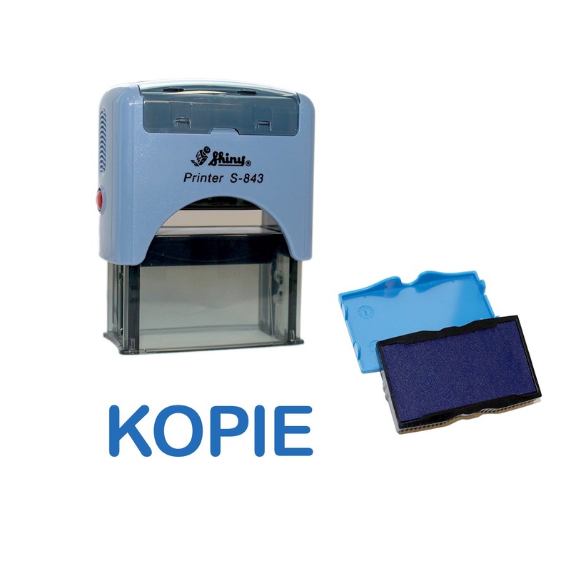 Stamp Copy Shiny S-843 Self-Inking with Text Plate 18 x