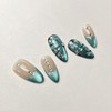 Uñas postizas de almendra medianas para mujer, 10 unidades, de