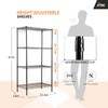 EFINE 4-Shelf Shelving Unit with 8 Hooks and 4-Shelf Liners,