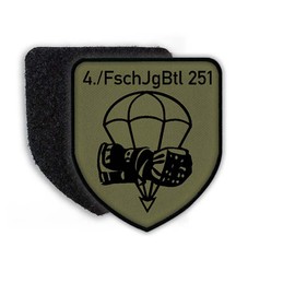 Copytec #23067 Patch 4 FschJgBtl 251 Calw Paratrooper Battalion Company German Army Patch Paratrooper Crest Reservist