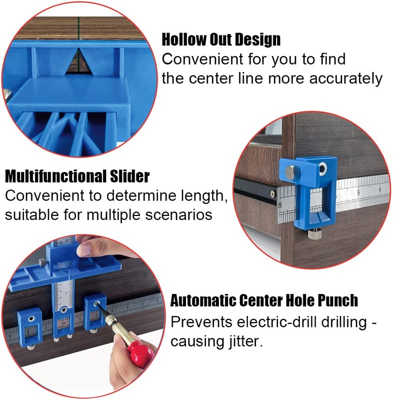 King&Charles Cabinet Hardware Jig, Cabinet Handle Jig with Automatic Center