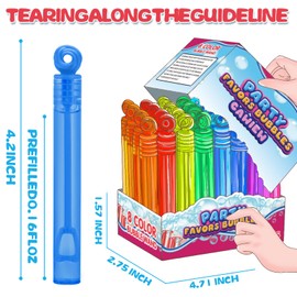 32 Pcs Neon Bubbles for Kids(8 Colors), Mini Bubble Wands for Party Favors in Gift Box, As Goodie Bags Filler, Classroom School Reward, and Summer Outdoor Toys, Birthday Small Toy for Boys Girls