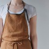 Lino e Lina A327 Linen Full Apron, Mira Brown Ochre,