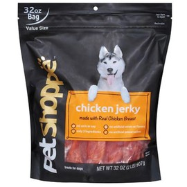 PetShoppe Chicken Jerky Dog Treats, 32 oz Bag, Made with Real Chicken Breast