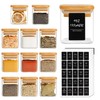 ComSaf 12Pcs Glass Spice Jars with Bamboo Lid, 4oz Airtight
