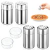 Mini Stainless Steel Spice Jars 4 Pack, Portable Seasoning Containers