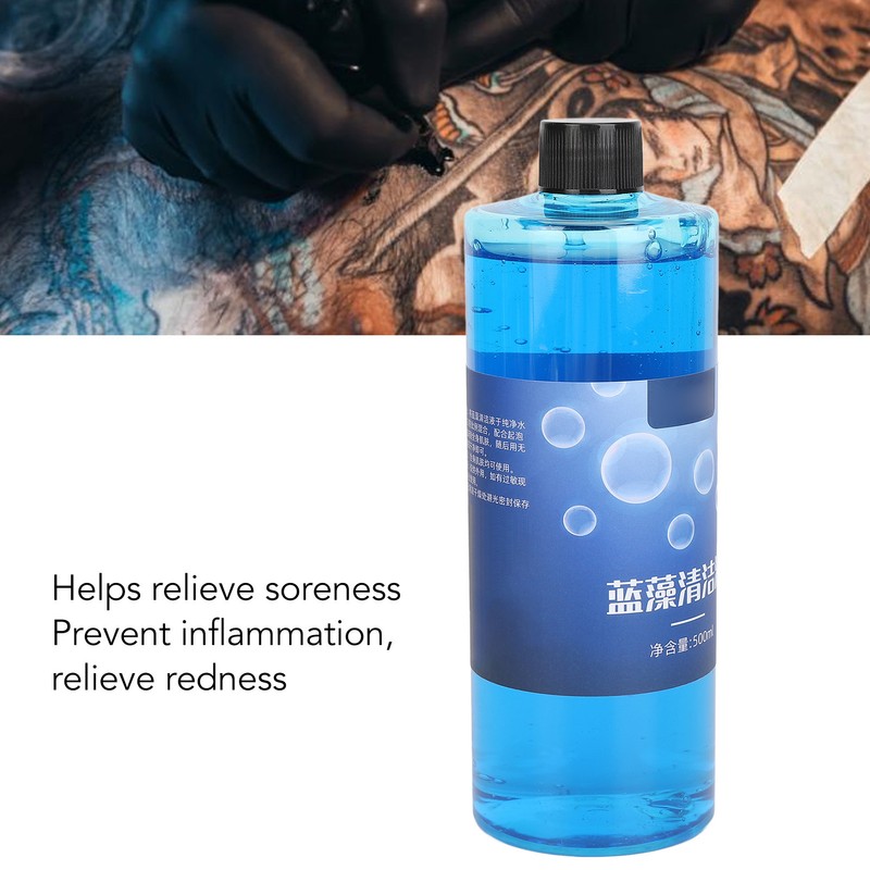 500ml Tattoo Cleaner Soap Highly Concentrated Tattoo Healing Aftercare Blue
