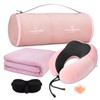 urnexttour Travel Pillow and Blanket Set Neck Pillows Soft Blankets