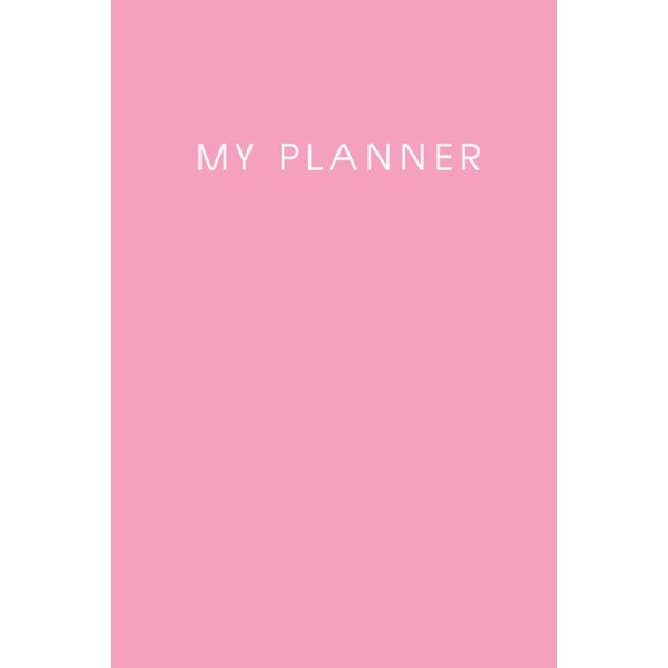 Yearly Planner With Ground Pink Color Cover Design: Journal Notebook