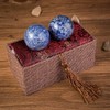 THY COLLECTIBLES Blue Corundum Marble Stone Chinese Healthy Exercise Massage