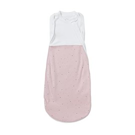 MORI Baby Unisex Swaddle Sleeping Bag in Stardust Design - Breathable Organic Cotton and Bamboo Blend - Adjustable Arm Poppers - Easy Zip-Up - All Seasons - For Newborn Boys and Girls, One Size