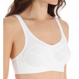 Lunaire Women's Plus-Size Coolmax High Impact Sports Bra, White, 36DDD