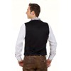 Mario Elegant Costume Gilet Silver Grey/Dark Blue with Elegant Pattern